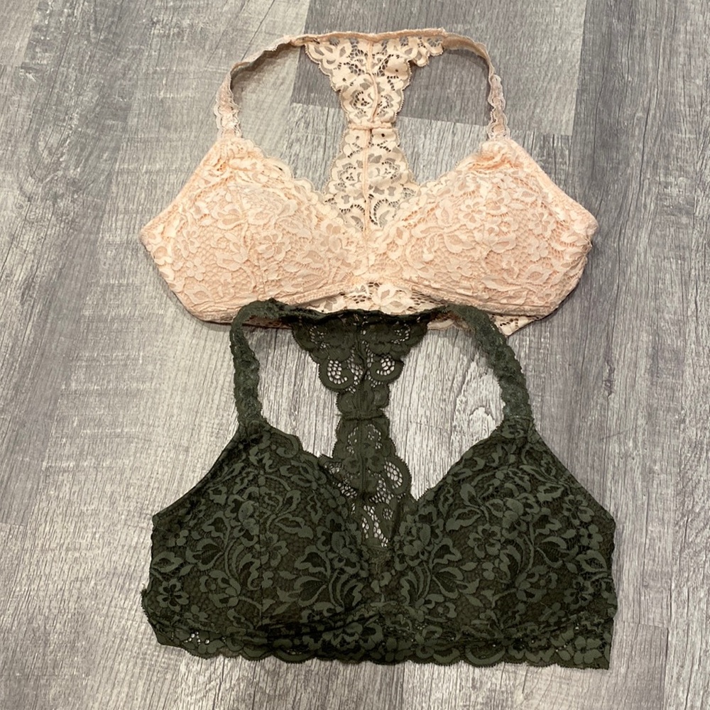Two Target Lace Racerback Bralettes